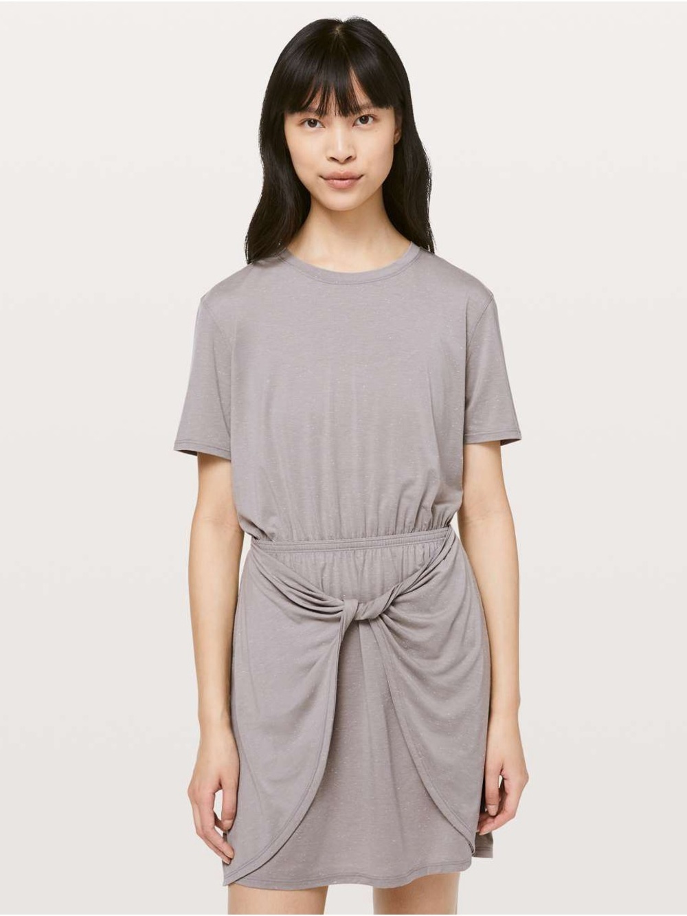 lululemon athletica Short Sleeve Knot Front Dress Unwind Your Mind Dress Size 4
